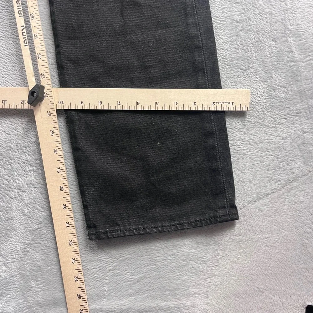 Levis 501 Original Fit Mens Jeans 34x32 Washed Black Cotton Button Fly Straight